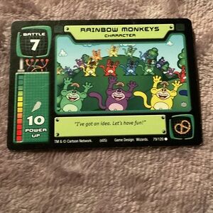 Rainbow Monkeys kids next-door trading card game 79/120